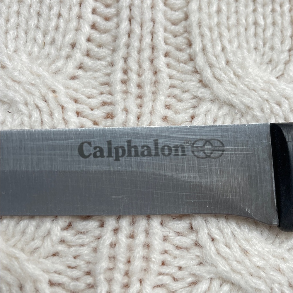 Calphalon Black Handle Serrated Steak Knife Pair